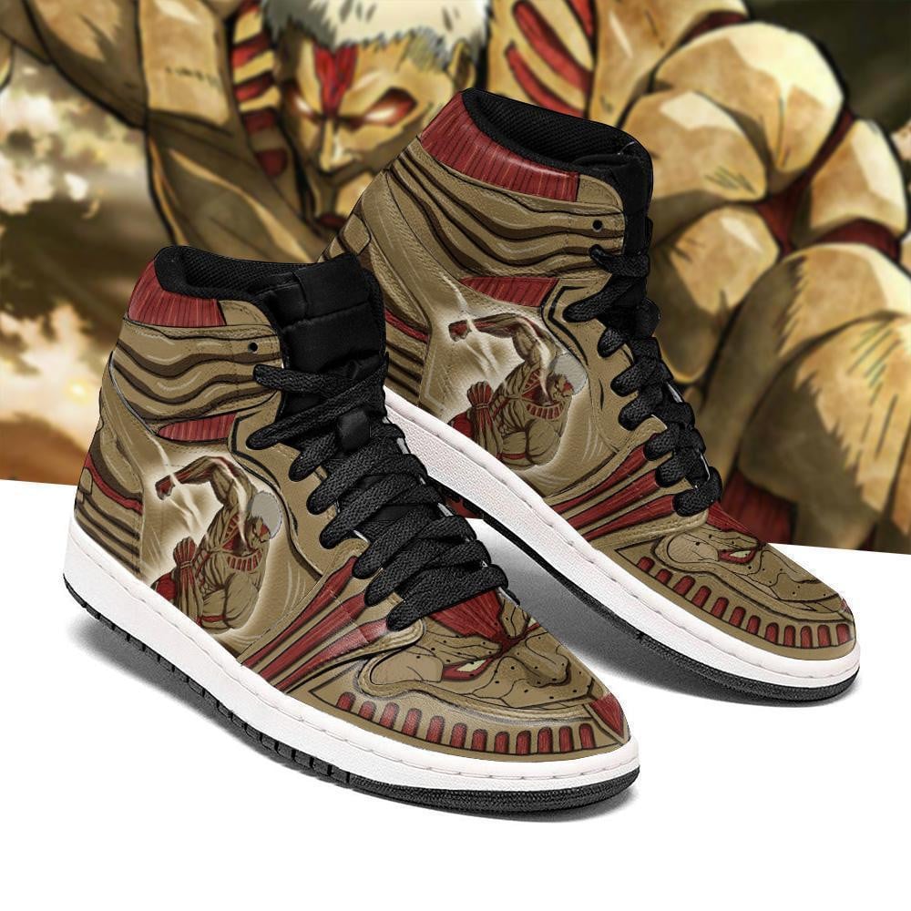 Armored Titan JD1s Sneakers Attack On Titan Anime JD1s Sneakers, Air Jordan Hightop