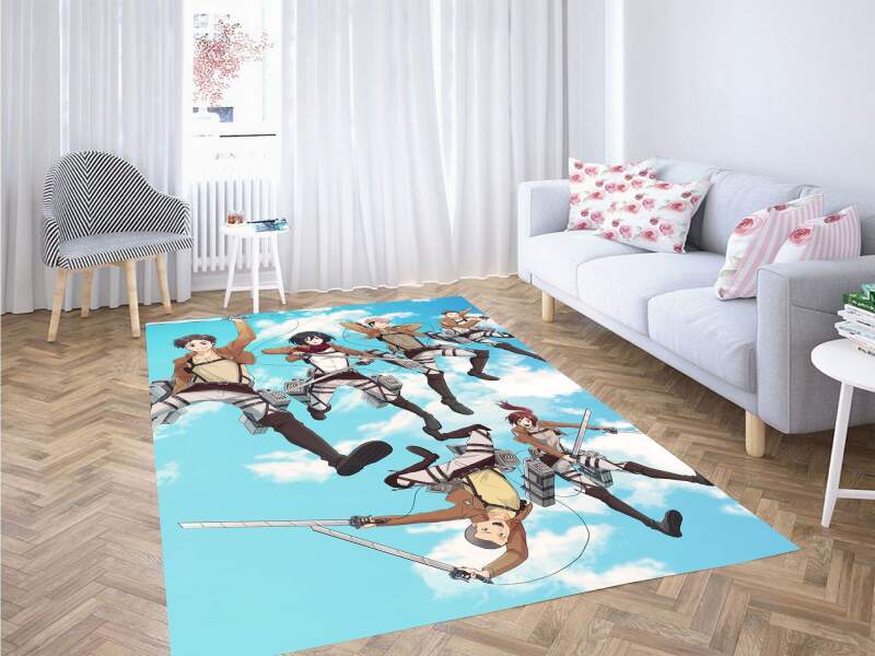 Army Scouting Legion Attack On Titan Carpet Rectangle Rug