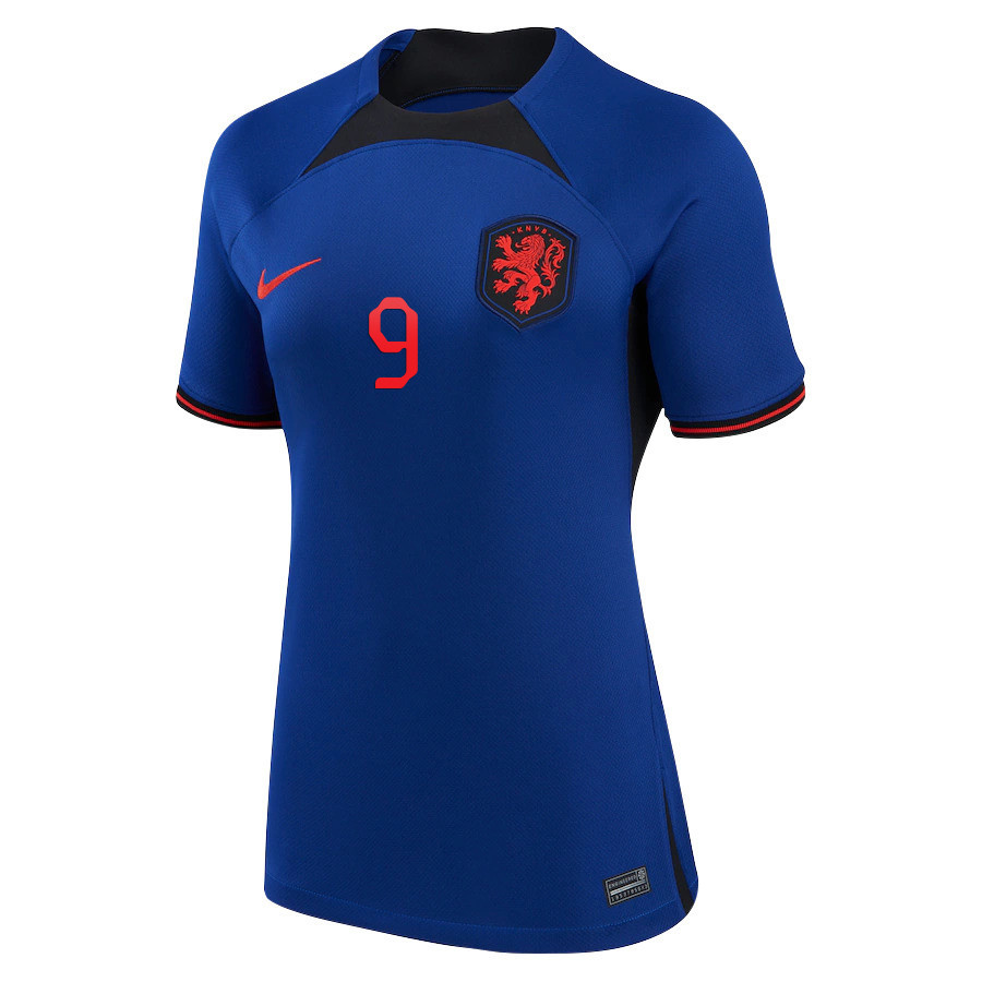 Arnaut Danjuma 9 Netherlands National Team 2022-23 Qatar World Cup Women Soccer Jersey – Away