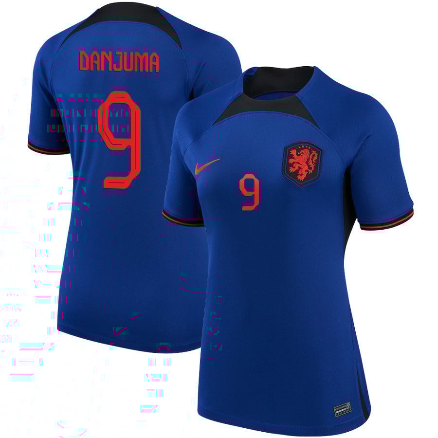 Arnaut Danjuma 9 Netherlands National Team 2022-23 Qatar World Cup Women Soccer Jersey – Away