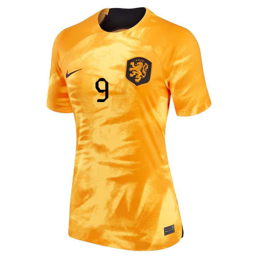 Arnaut Danjuma 9 Netherlands National Team 2022-23 Qatar World Cup Women Soccer Jersey – Home