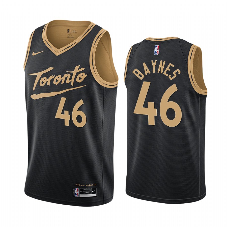 Aron Baynes Toronto Raptors 2020-21 Black City Jersey 2020 Trade