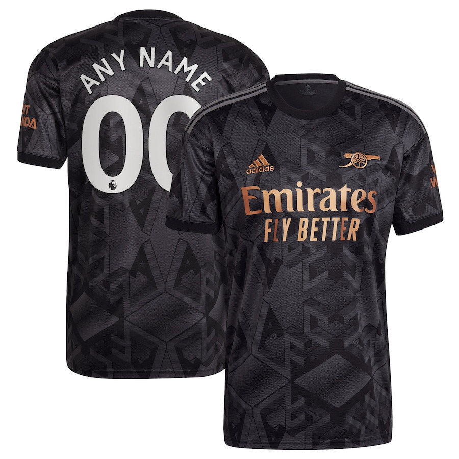 Arsenal 2022/23 Away Player Men Custom Soccer Jersey – Black