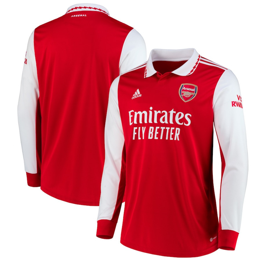 Arsenal 2022/23 Home Long Sleeve Soccer Jersey – Red
