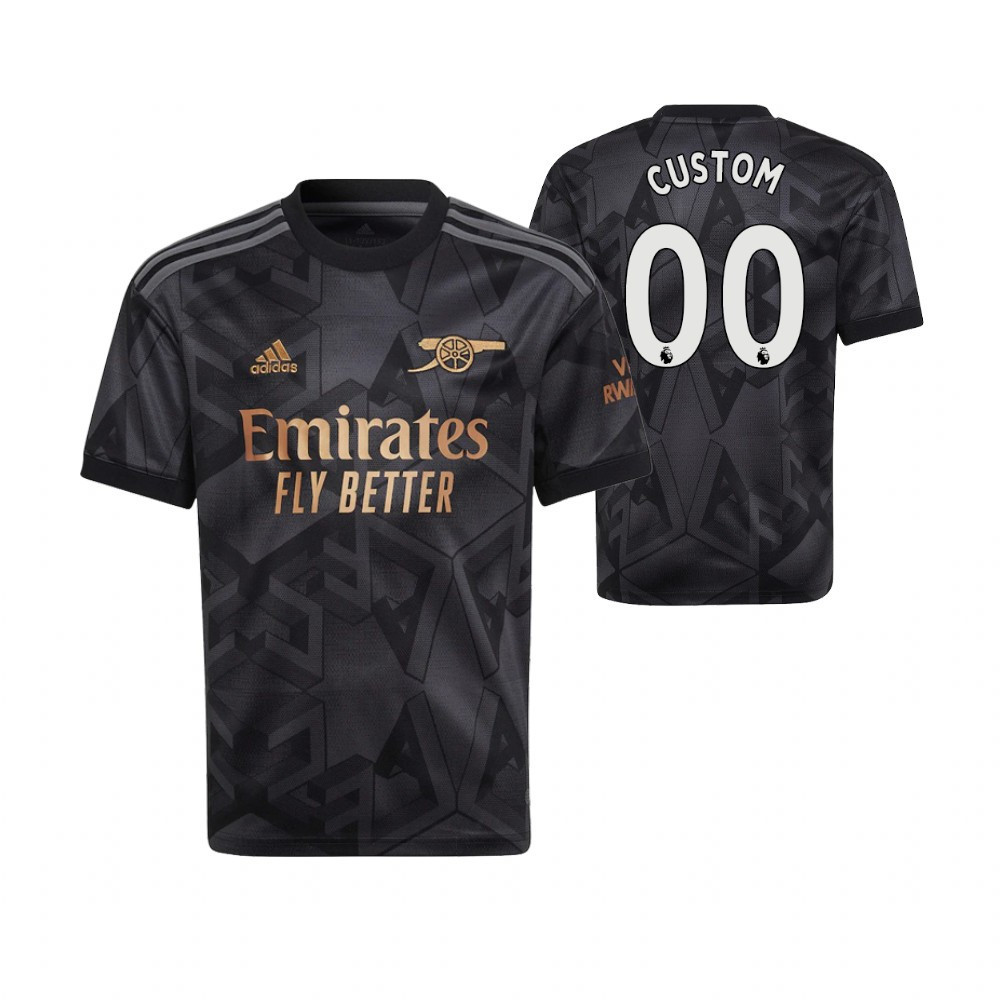 Arsenal 2022/23 Away Soccer Jersey Custom 00 – Black