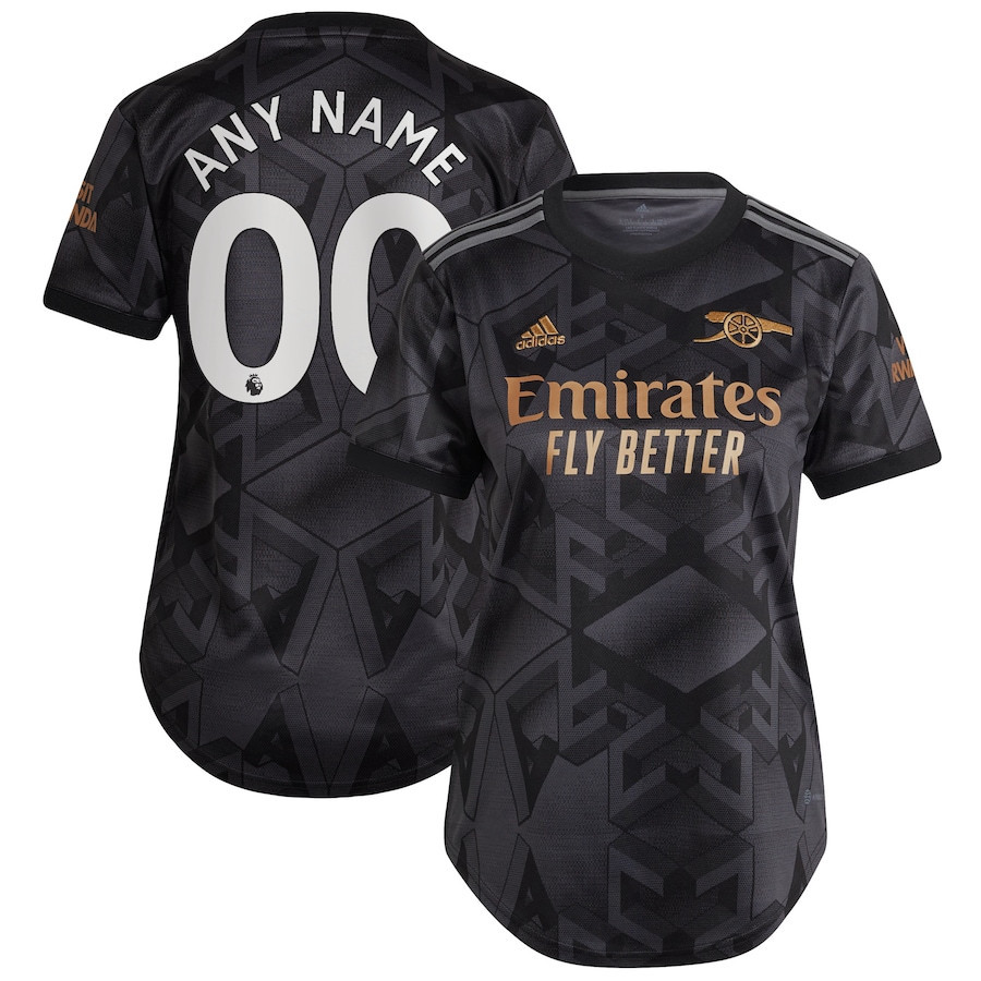 Arsenal Women 2022/23 Away Custom Soccer Jersey – Black