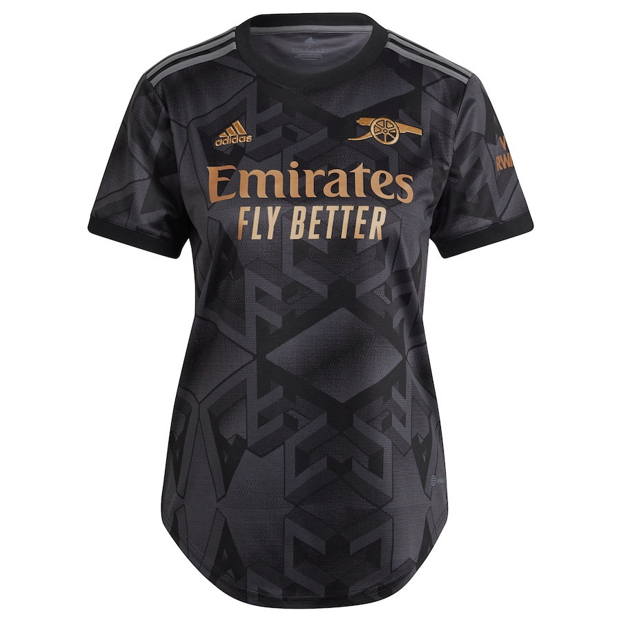Arsenal Women 2022/23 Away Custom Soccer Jersey – Black