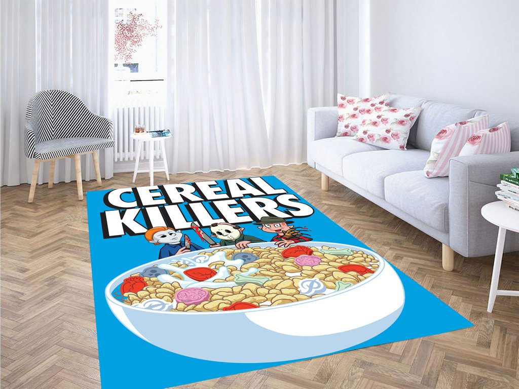 Art Cereal Killer Primitive Skateboard Living Room Modern Carpet Rectangle Rug