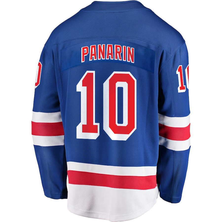 Artemi Panarin 10 New York Rangers Stanley Cup 2023 Playoffs Patch Home Breakaway Men Stitched Jersey – Blue