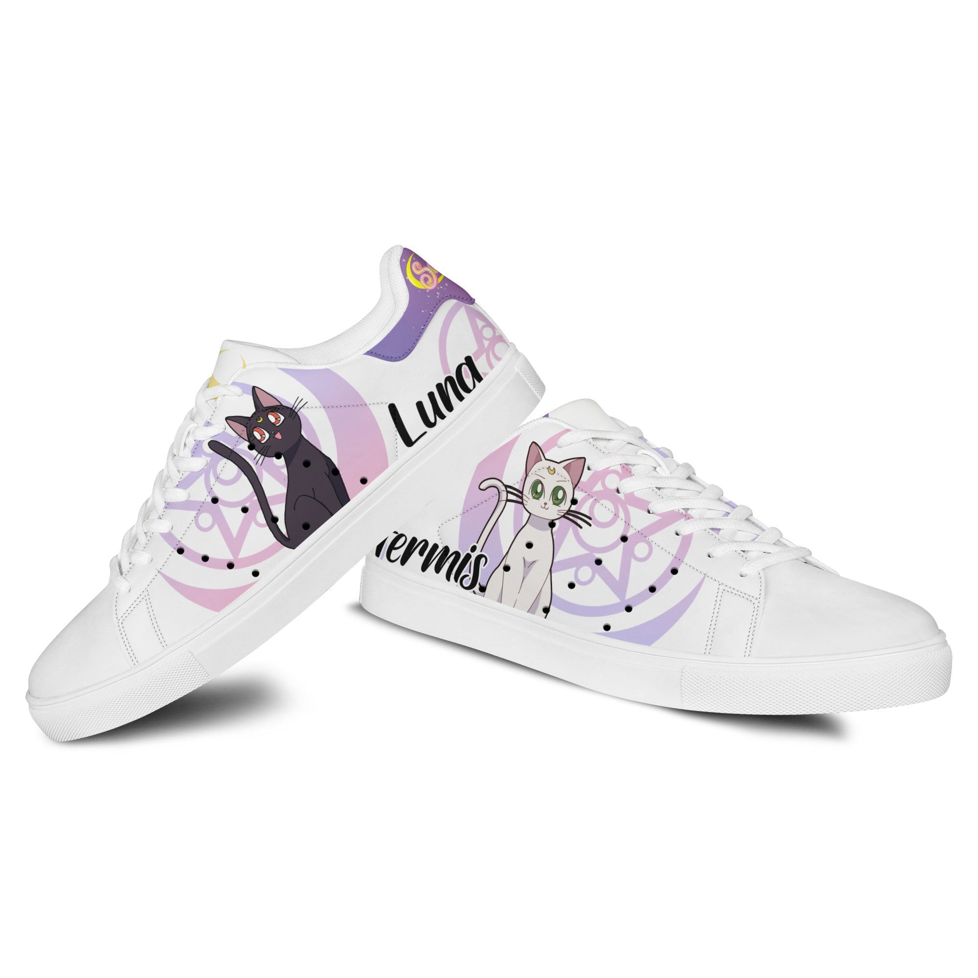 Artemis And Luna Skate Sneakers Custom Sailor Anime Shoes