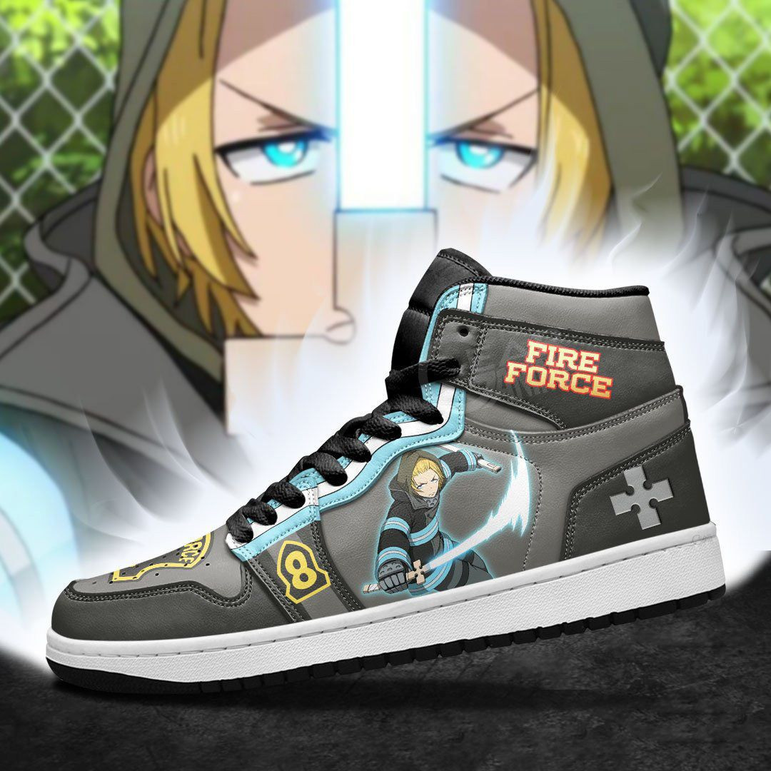 Arthur Boyle Fire Force Anime 1 High Top Air Jordan Sneaker, Air Jordan Hightop