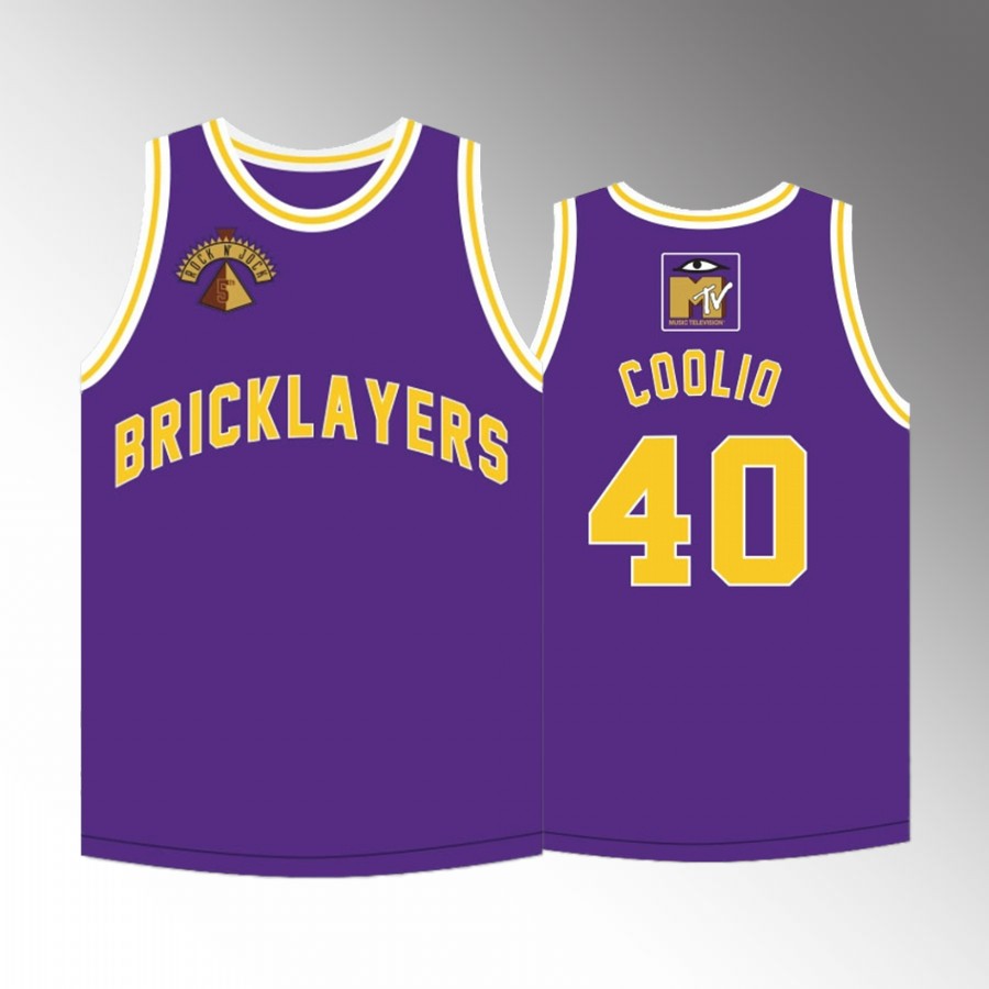 Artis Leon Ivey Jr. 1995 Grammy Award winner MTV Bricklayers #40 Purple Jersey RIP Coolio
