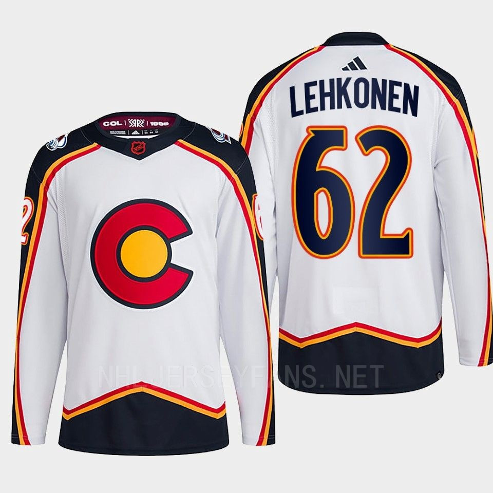 Artturi Lehkonen 62 Reverse Retro 2.0 2022 Colorado Avalanche White Stitched Jersey Primegreen