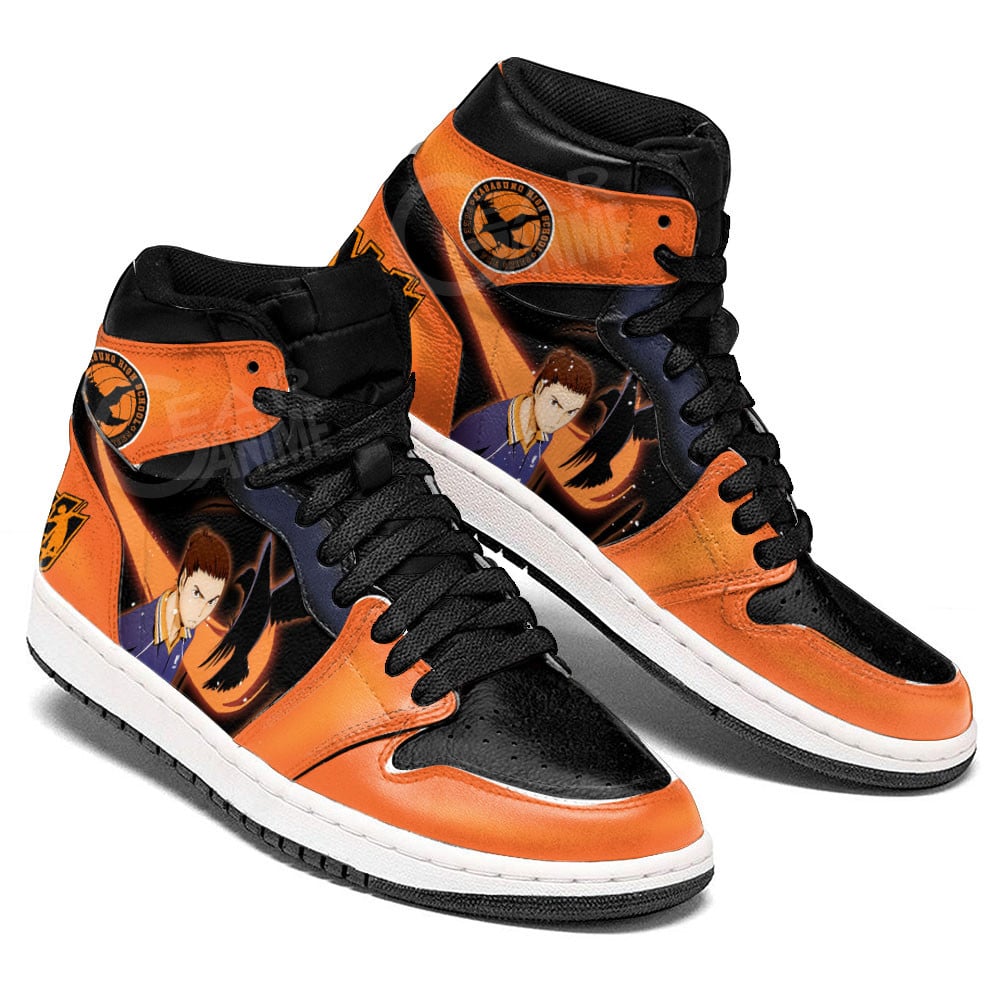 Asahi Azumane JD1s Sneakers Haikyuu Anime Shoes, Air Jordan Hightop
