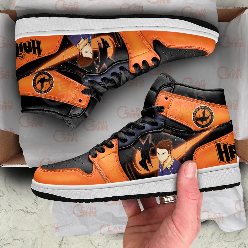 Asahi Azumane JD1s Sneakers Haikyuu Anime Shoes, Air Jordan Hightop