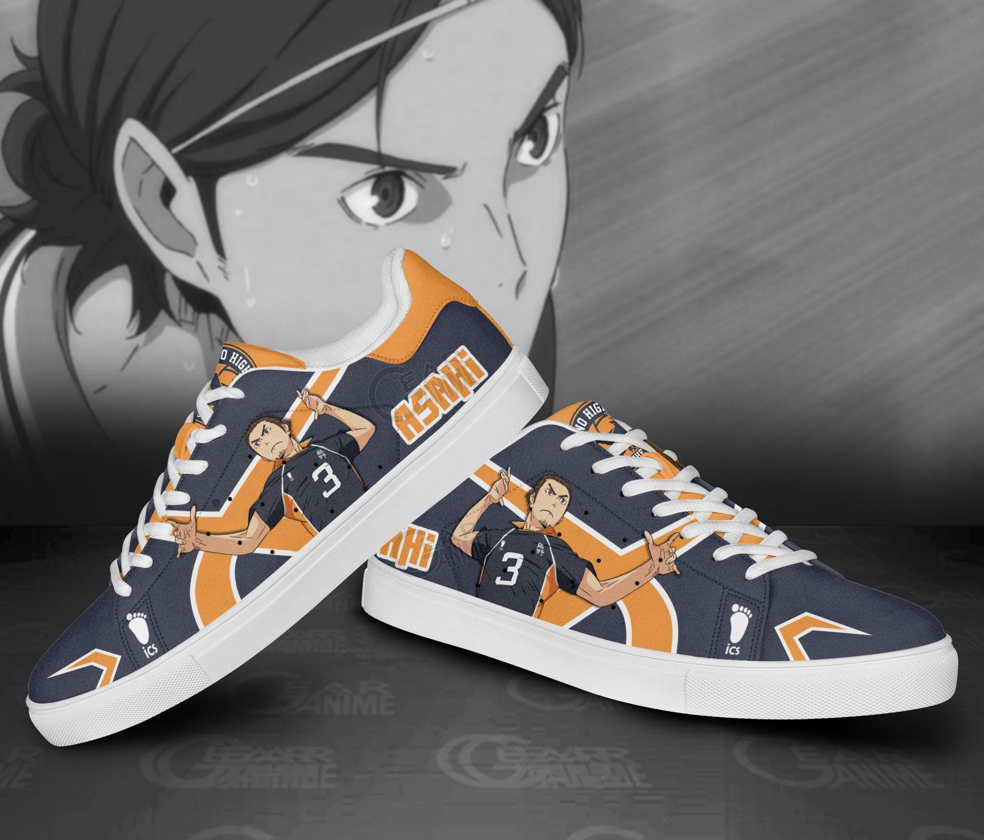 Asahi Azumane Skate Shoes Custom Haikyuu Anime Shoes