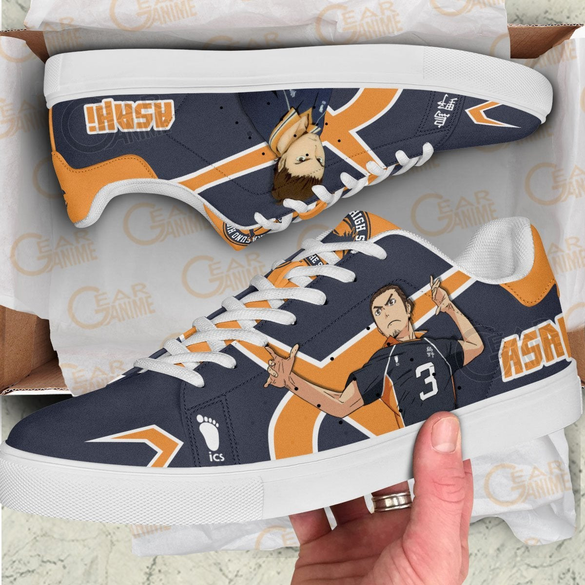Asahi Azumane Skate Shoes Custom Haikyuu Anime Shoes