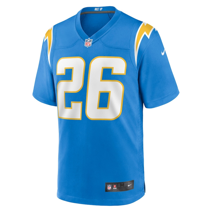 Asante Samuel Jr. 26 Los Angeles Chargers Game Player Stitched Jersey – Powder Blue
