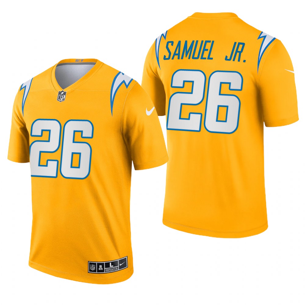 Asante Samuel Jr. Los Angeles Chargers Gold Jersey Inverted Legend – Men’s