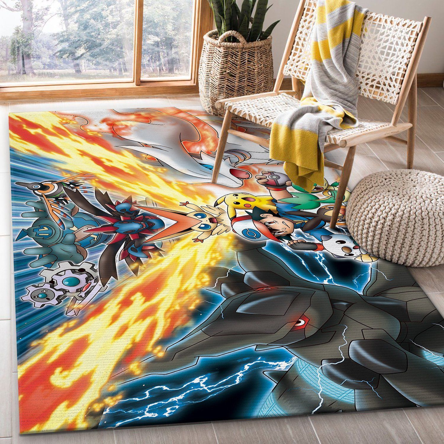 Ash Ketchum Pokemon Rectangle Rug – Custom Size And Printing