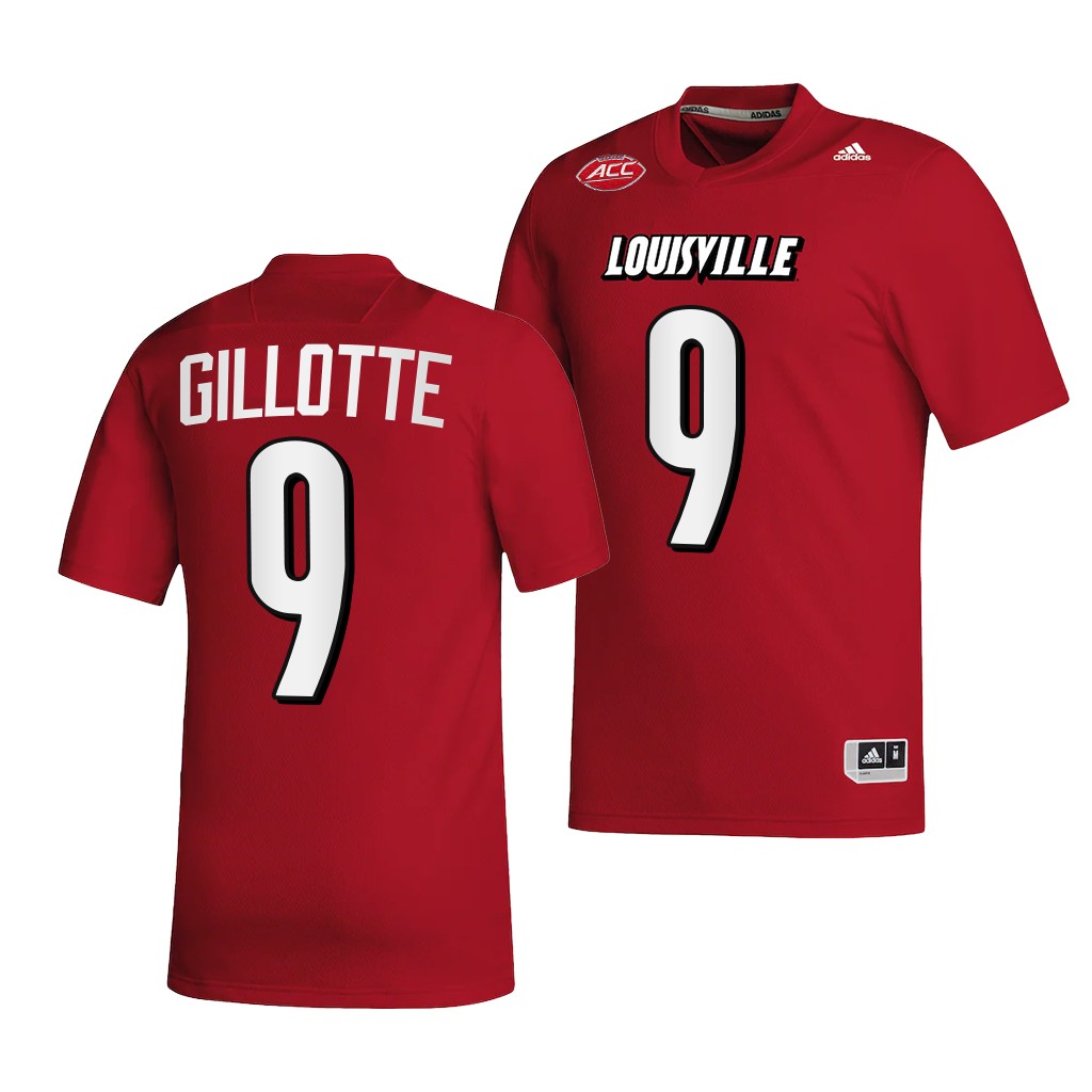 Ashton Gillotte Louisville Cardinals #9 Red Jersey 2022-23 College Men's NIL Uniform