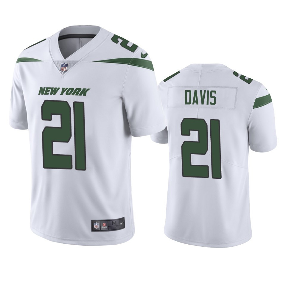 Ashtyn Davis 21 New York Jets White Vapor Limited Stitched Jersey
