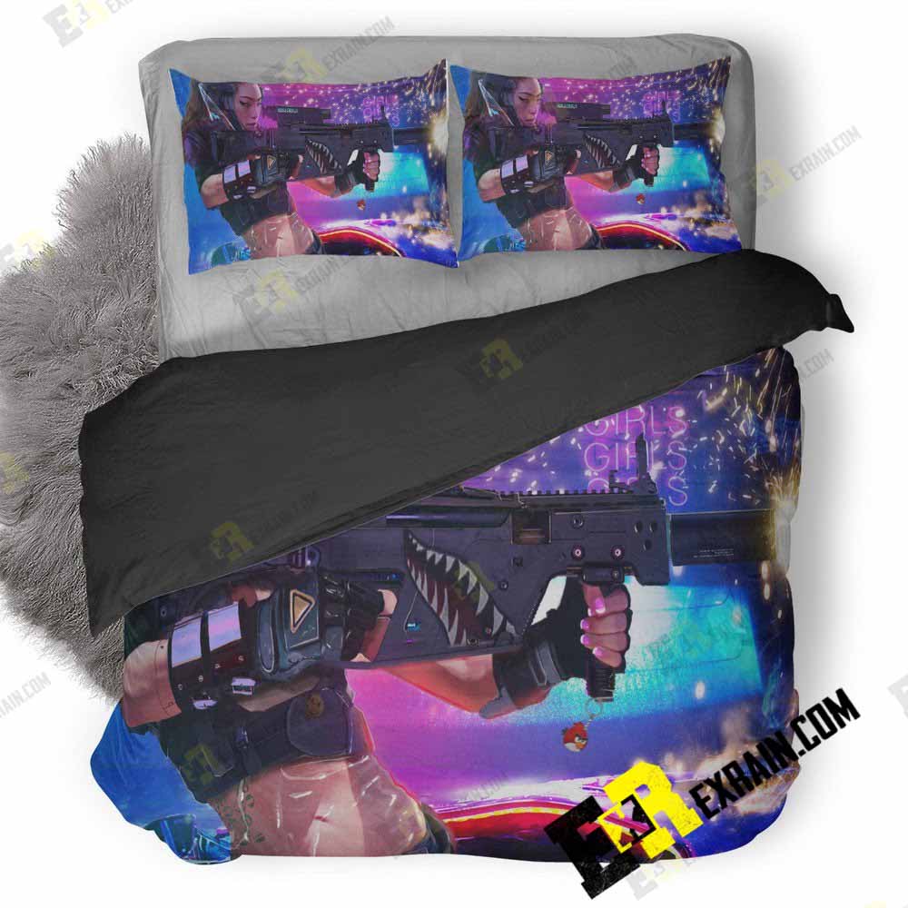Asian Girl Cyberpunk 2077 De 3D Customized Duvet Cover Bedding Set