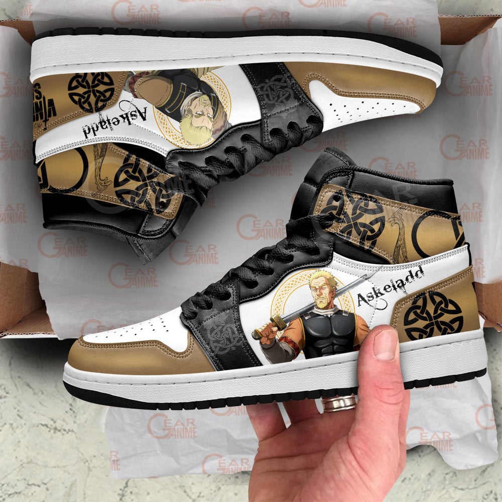 Askeladd JD1s Sneakers Vinland Saga Anime Shoes, Air Jordan Hightop
