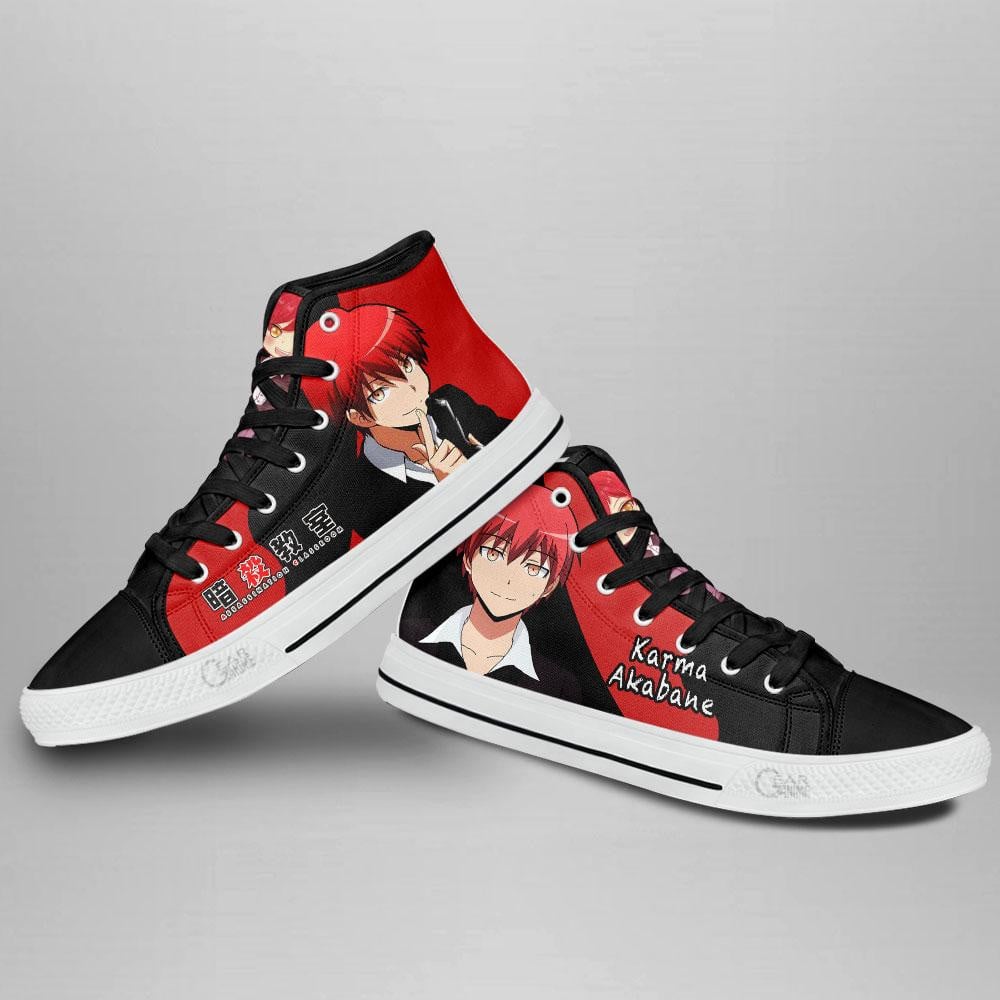 Assassination Classroom Karma Akabane High Top Shoes Custom Anime Sneakers