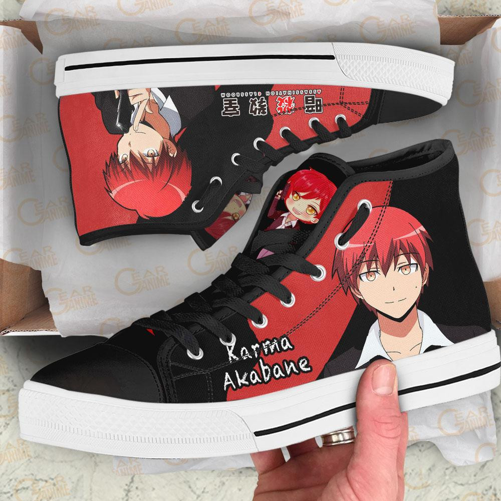 Assassination Classroom Karma Akabane High Top Shoes Custom Anime Sneakers