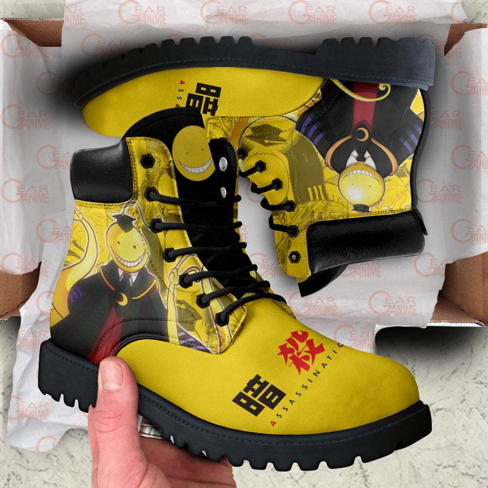 Assassination Classroom Koro Sensei Boots Anime Custom Shoes