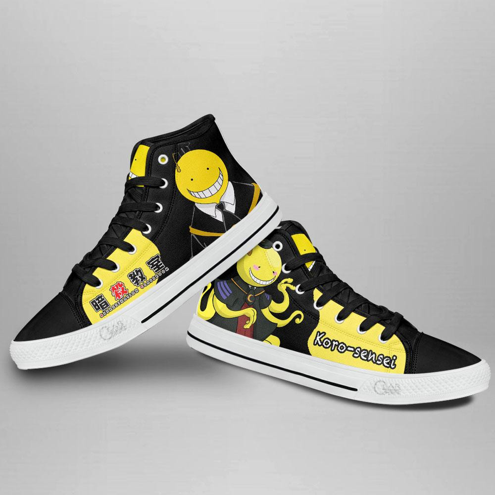 Assassination Classroom Koro Sensei High Top Shoes Custom Anime Sneakers