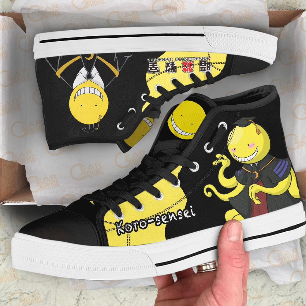 Assassination Classroom Koro Sensei High Top Shoes Custom Anime Sneakers