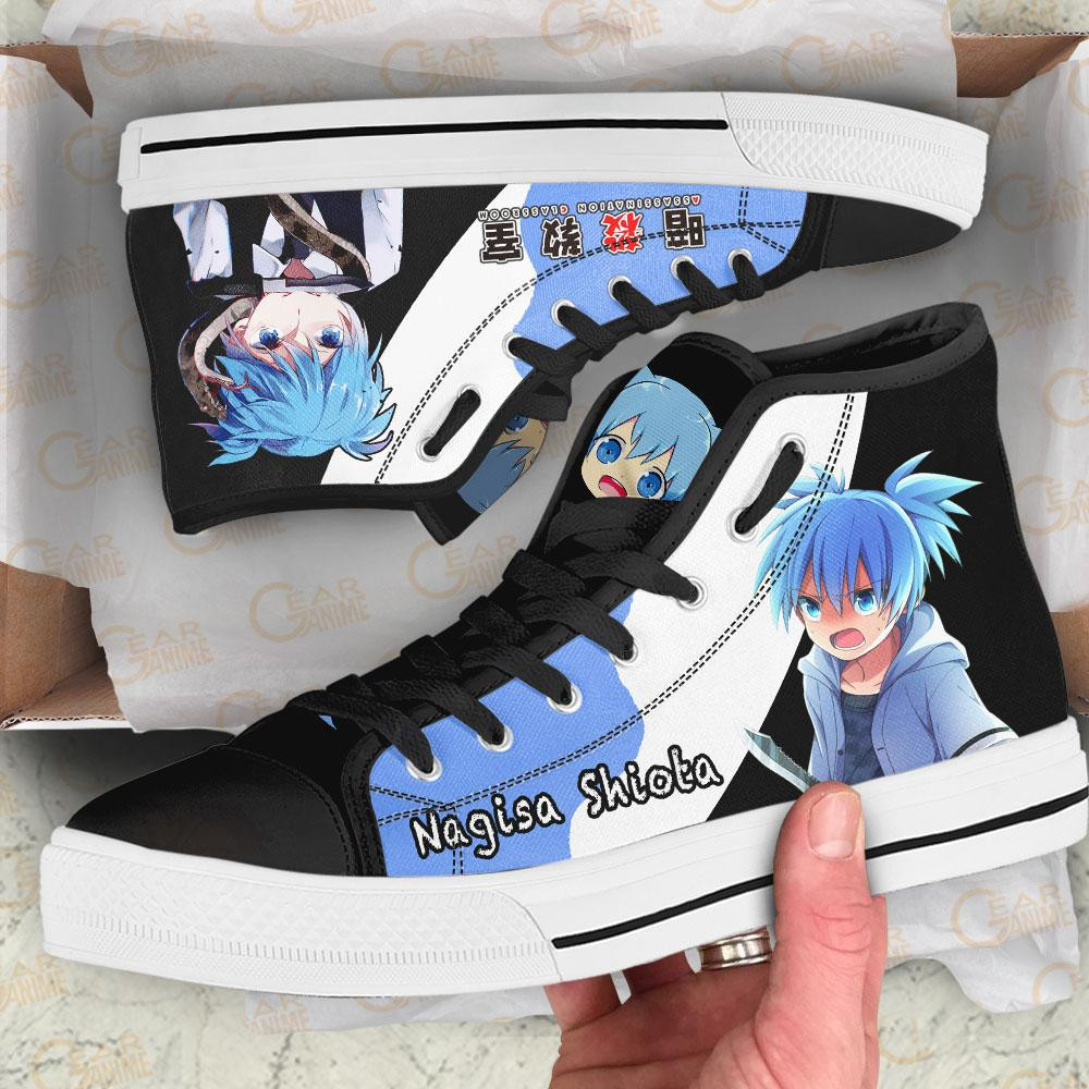 Assassination Classroom Nagisa Shiota High Top Shoes Custom Anime Sneakers