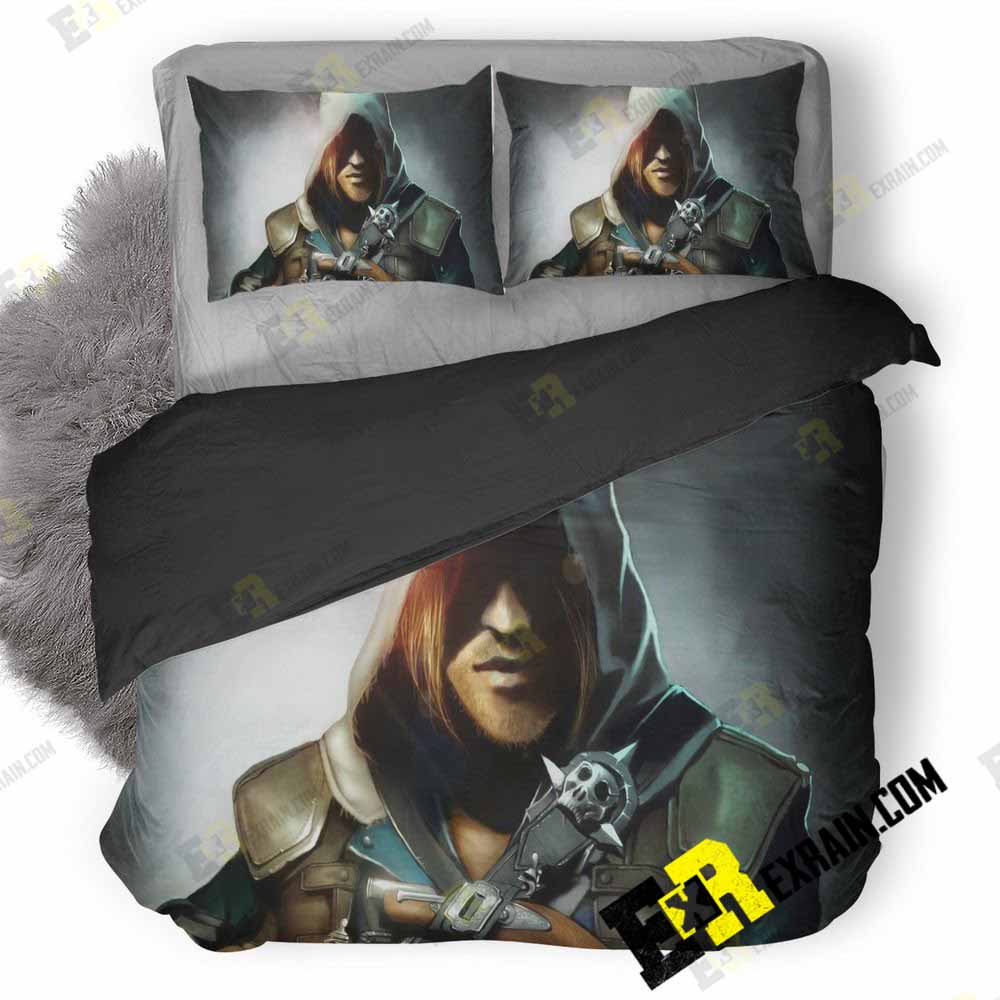 Assassins Creed Black Flag Art 8C 3D Customized Duvet Cover Bedding Set