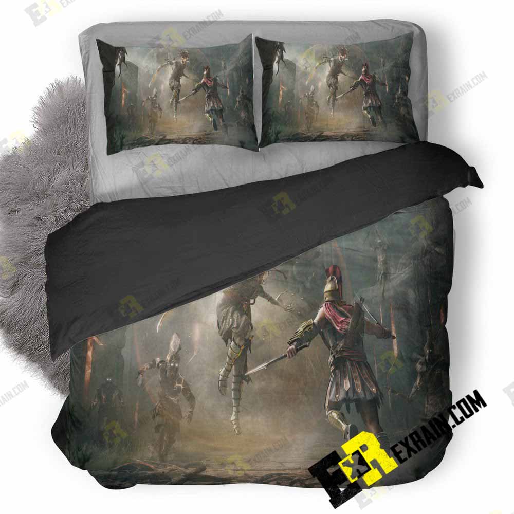 Assassins Creed Odyssey Fight Tb 3D Customized Duvet Cover Bedding Set