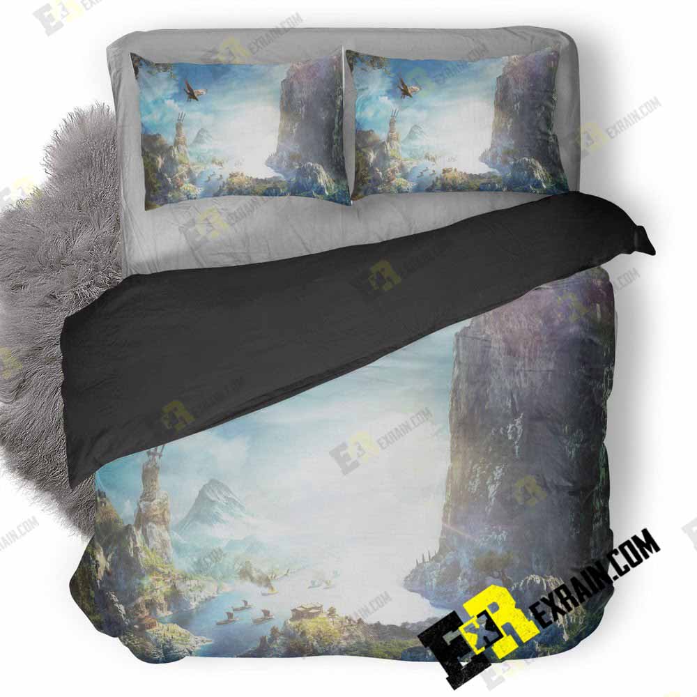 Assassins Creed Odyssey Nature Background Key Art Tl 3D Customized Duvet Cover Bedding Set