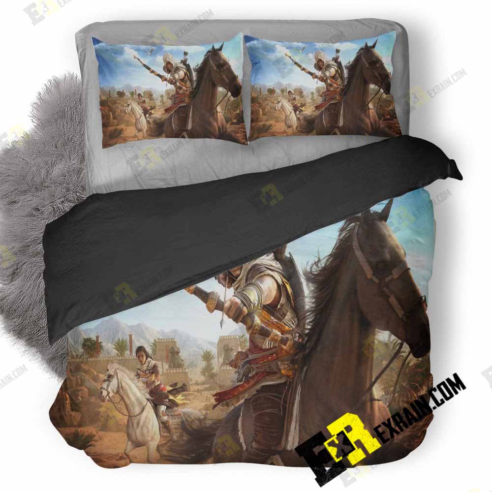Assassins Creed Origins Bayek And Aya 91 3D Customized Duvet Cover Bedding Set