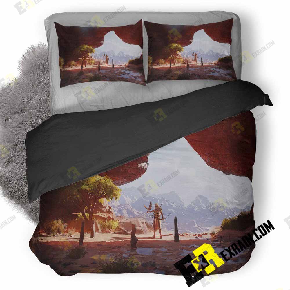 Assassins Creed Origins Fanart 5D 3D Customized Duvet Cover Bedding Set