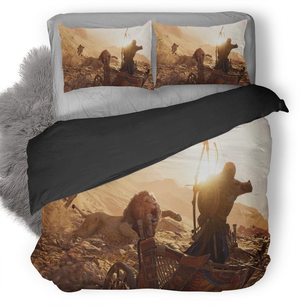 Assassin’S Creed Origins Lions 3D Customized Duvet Cover Bedding Set