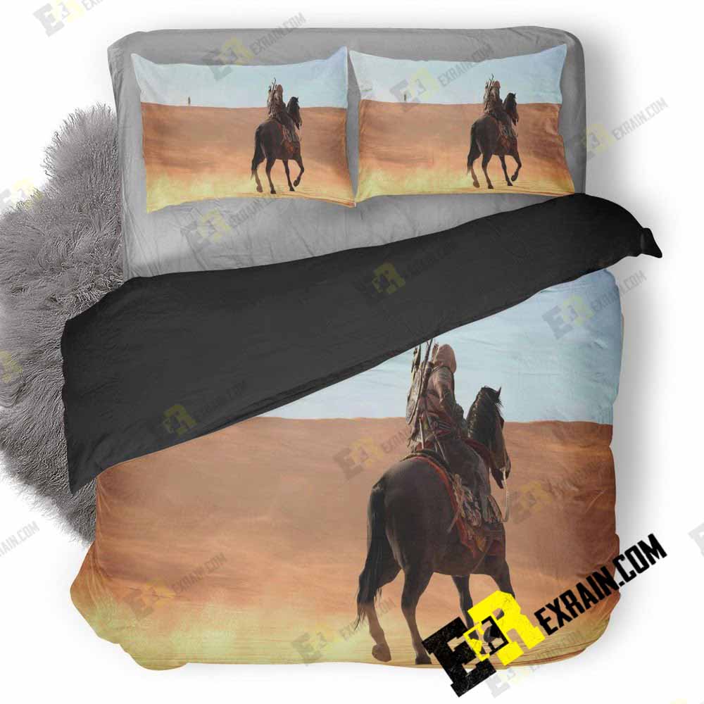Assassins Creed Origins Sand Horse Bg 3D Customized Duvet Cover Bedding Set