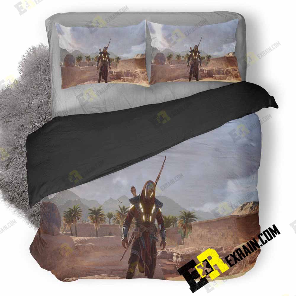 Assassins Creed Origins Video Game 1N 3D Customized Duvet Cover Bedding Set