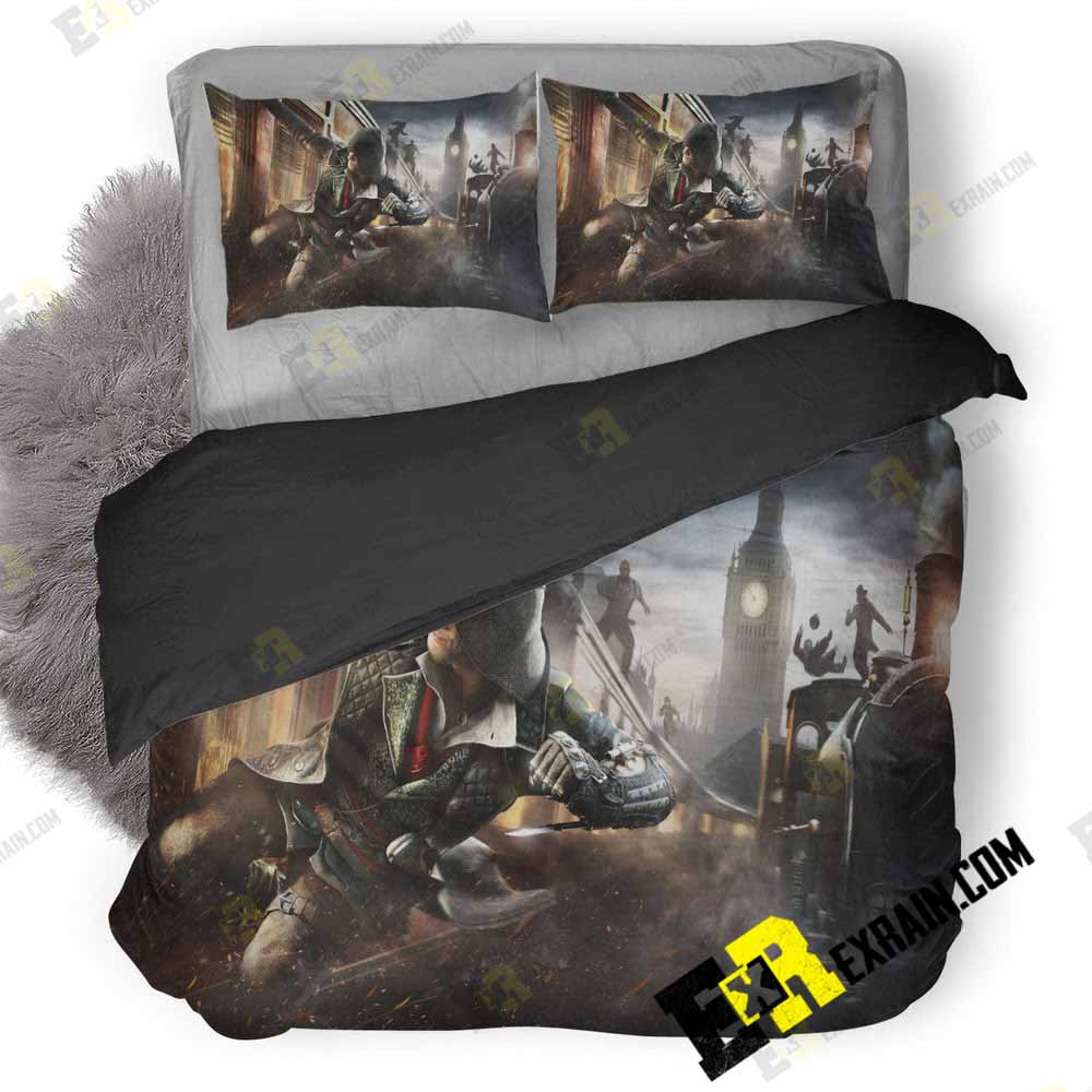 Assassins Creed Syndicate Train Banner 1M 3D Customized Duvet Cover Bedding Set