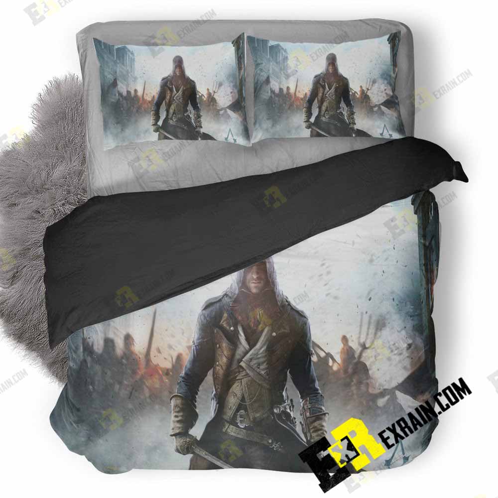 Assassins Creed Unity Game Hd 3D Customized Duvet Cover Bedding Set