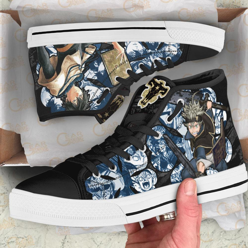 Asta and Yuno High Top Shoes Custom Manga Anime Black Clover Sneakers
