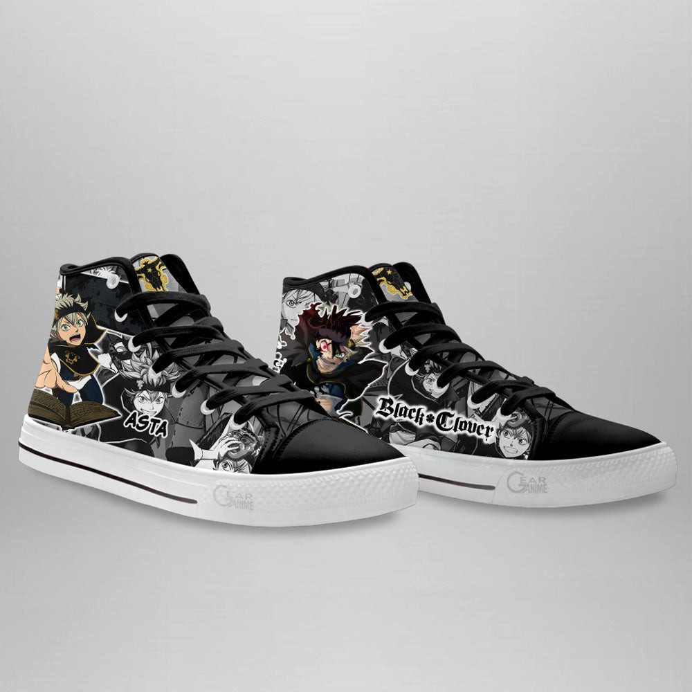 Asta High Top Shoes Custom Black Clover Anime Sneakers