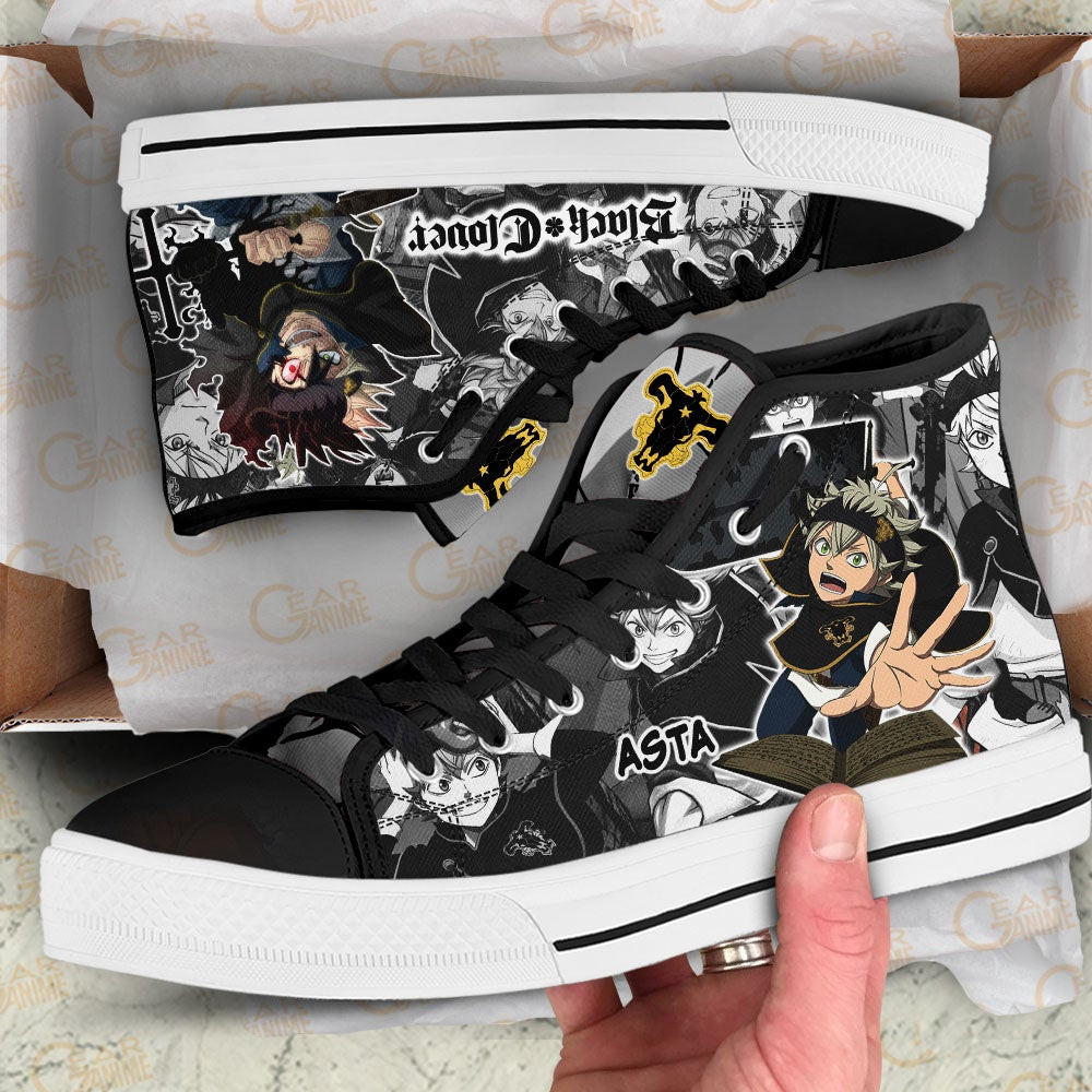 Asta High Top Shoes Custom Black Clover Anime Sneakers