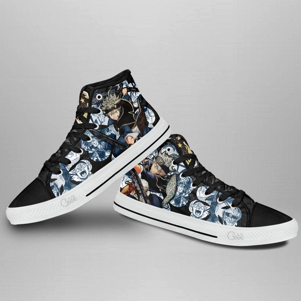 Asta High Top Shoes Custom Manga Anime Black Clover Sneakers