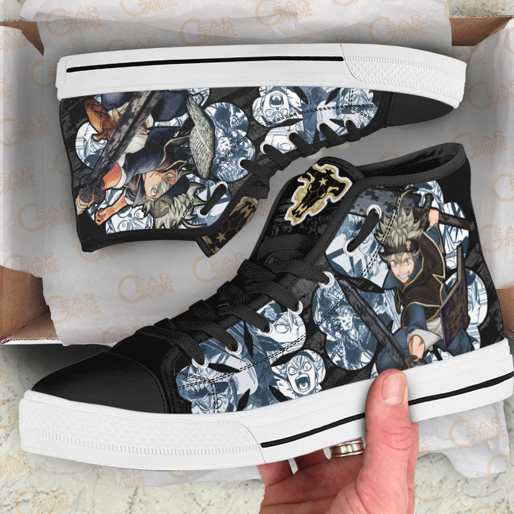 Asta High Top Shoes Custom Manga Anime Black Clover Sneakers