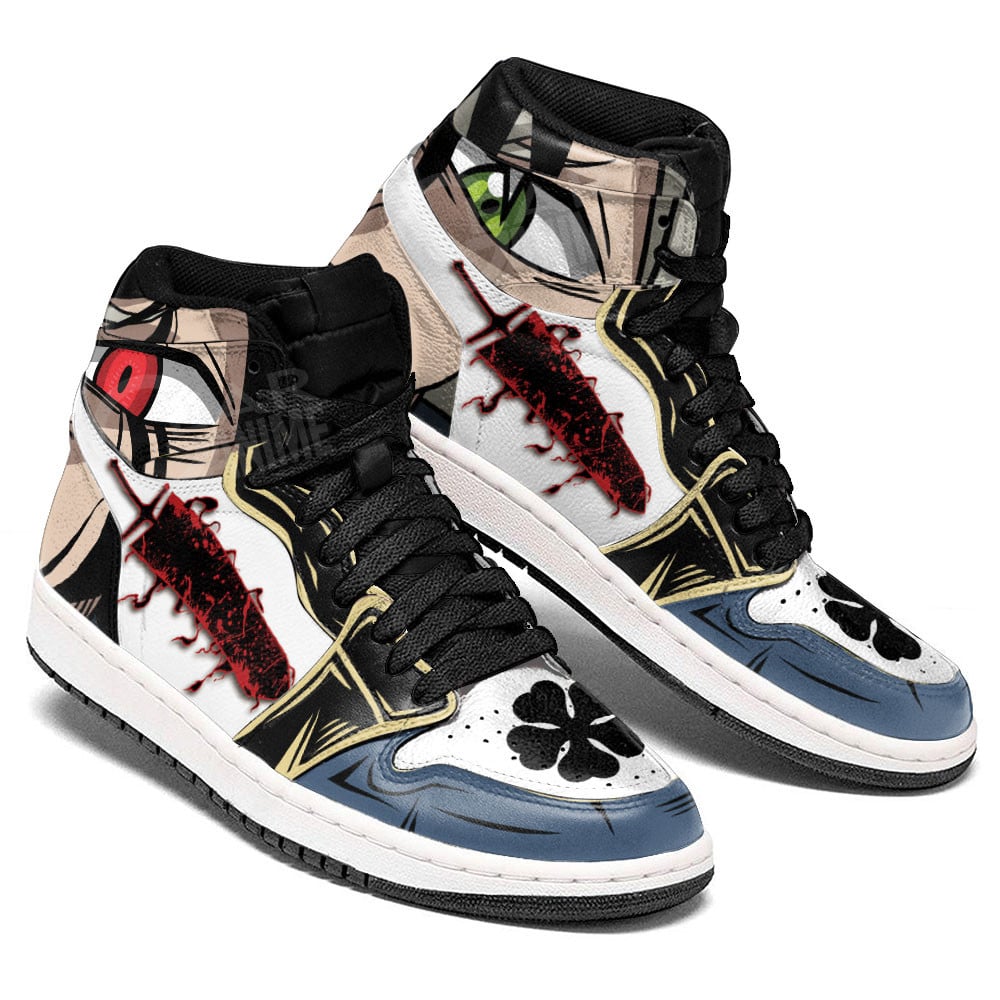 Asta JD1s Sneakers Black Clover Anime Shoes, Air Jordan Hightop